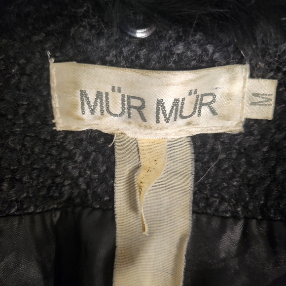 Mur Mur - Black Fur Trimmed Jacket - Size M - Picture 5 of 5